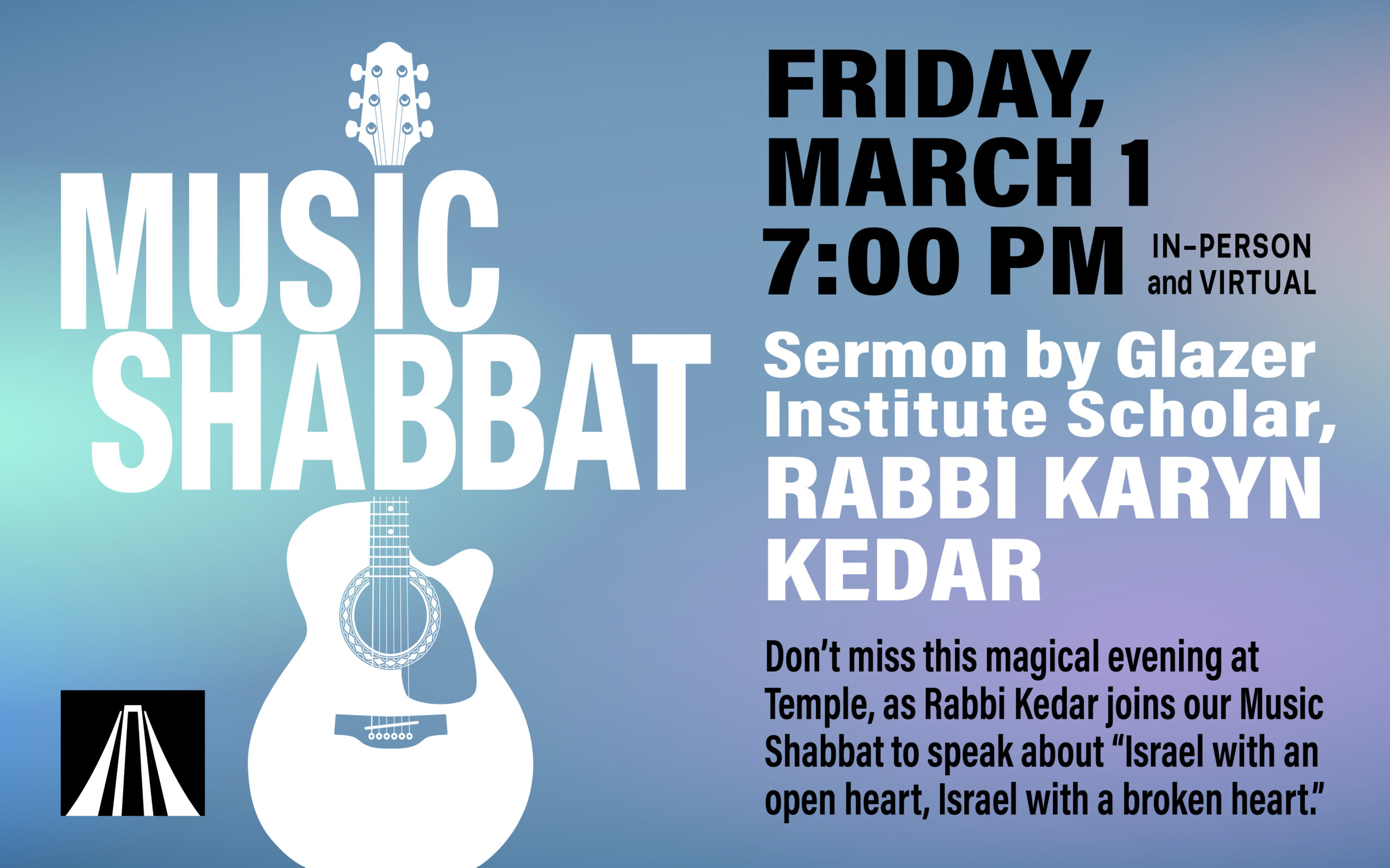 Music Shabbat with Glazer Scholar Rabbi Karyn Kedar